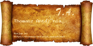 Thomasz Antónia névjegykártya